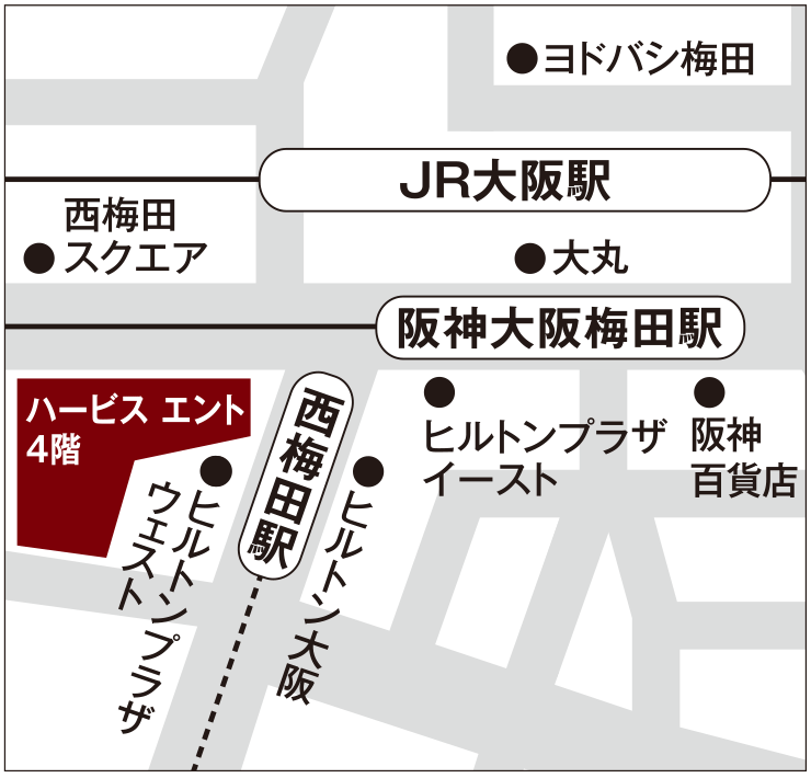 LightUp/Zekoo大阪店　地図